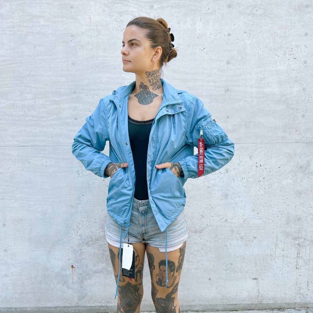 ALPHA INDUSTRIES/NWT Nylon G.I. Utility Jacket in Blue
